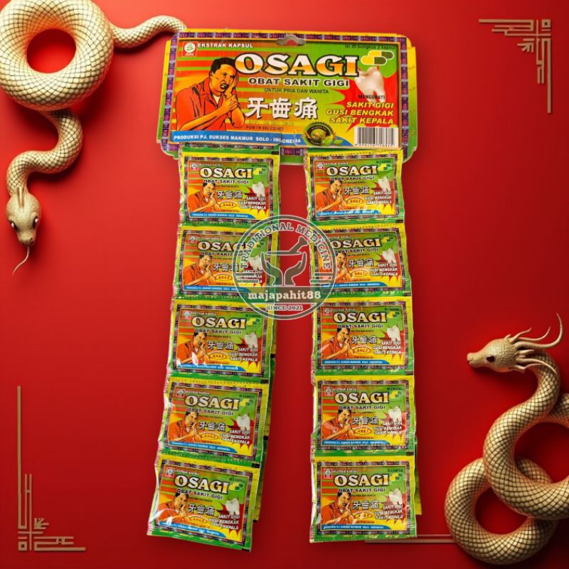 (20 Sachet) Osagi Kapsul Sakit Gigi Original 100%
