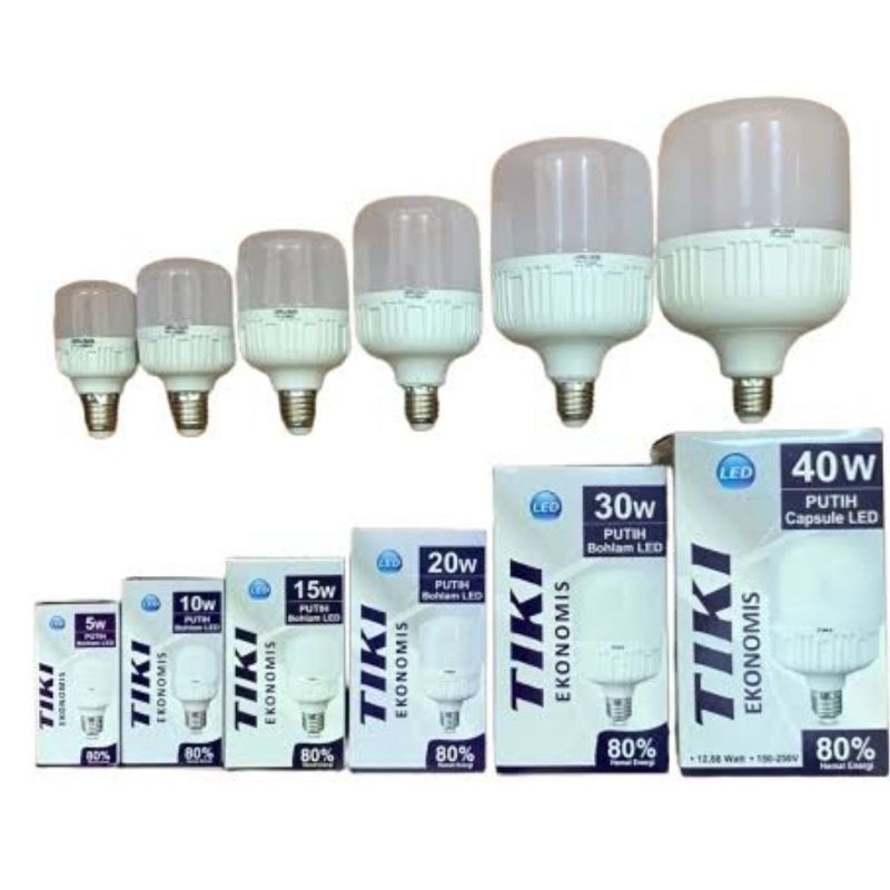 TIKI Lampu LED 5w 10w 15w 20w 30w 40w