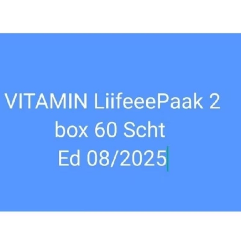 

2 Box LIFE PAAK 60 SACHET