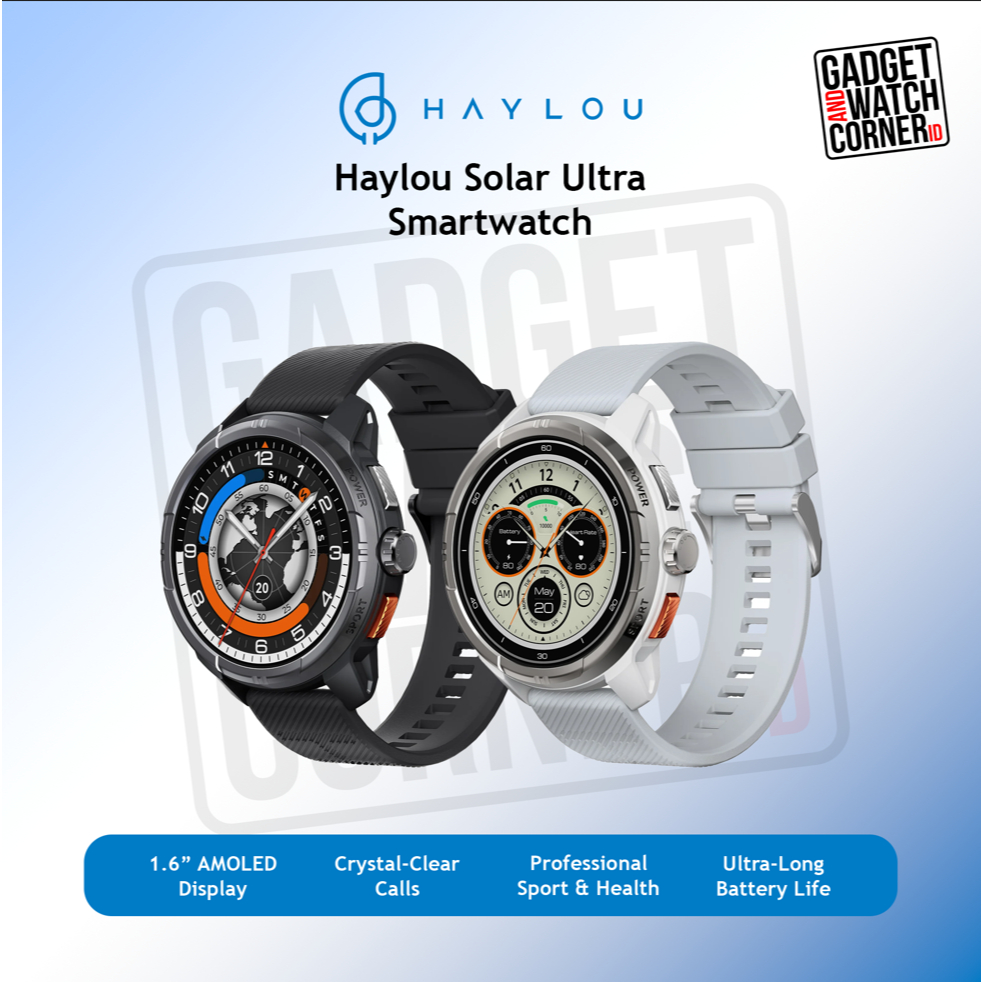 Haylou Solar Ultra SmartWatch 1.6" Amoled HD BTCALL GPS BUILT IN