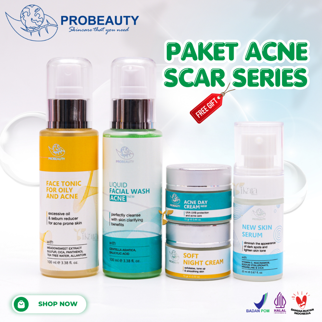 Probeauty paket acne scar - Skincare wajah bopeng & berjerawat