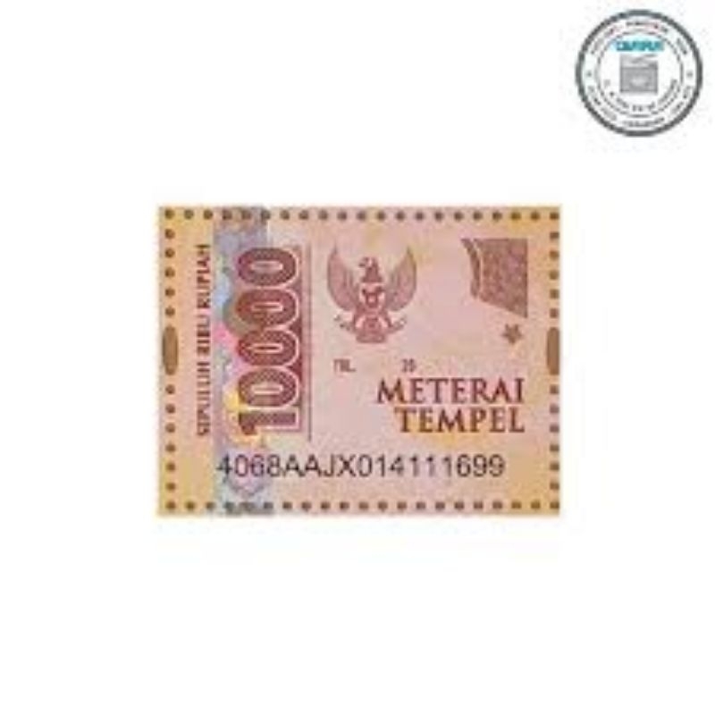 

Materai 10000 Asli Pos Indonesia Meterai Matrai Perangko 1 Pcs