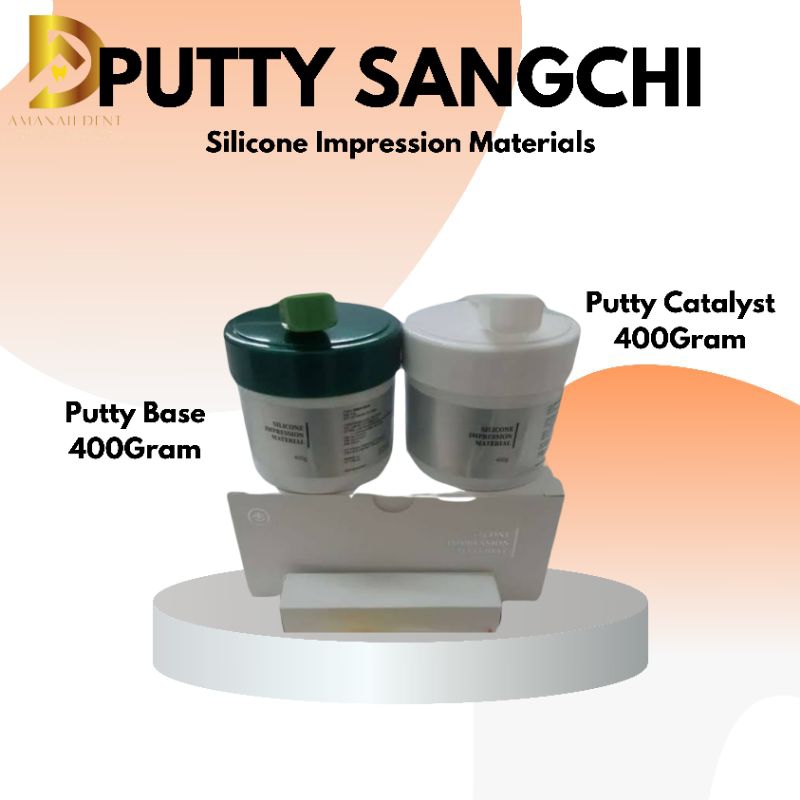 Double impression sangchi Putty Light body dental Bahan cetak gigi prosthodontic - Putty + Light Bod