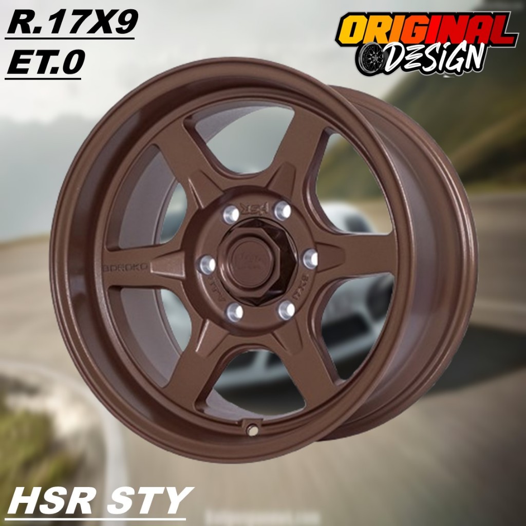 Velg Mobil Ring 17 HSR STY R17 Lubang Baut 6 Warna Bronze Free Ongkir