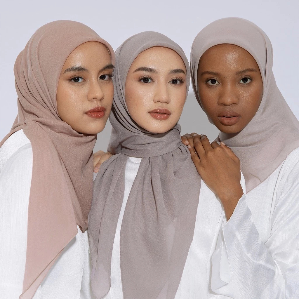 Lozy Hijab - Polly Cotton Square Hijab Segi Empat Bahan Polly Cotton