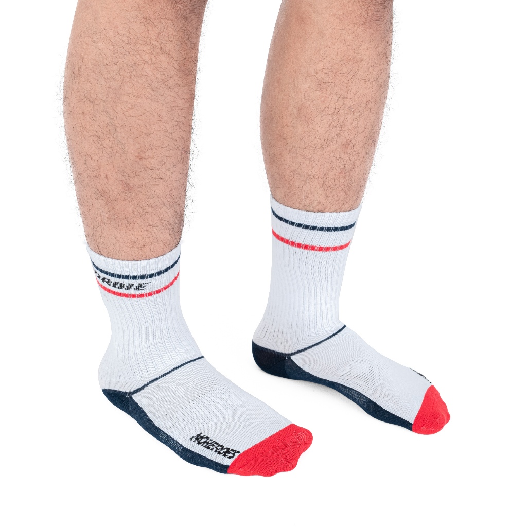 Ecordie " OLIVER-1 " socks Kaos kaki putih