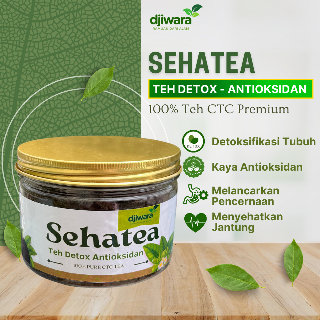 

Djiwara Sehatea - Teh Herbal CTC Detox & Antioksidan, Meningkatkan imun tubuh