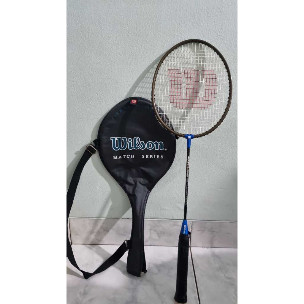 raket bulutangkis wilson titanium asli original badminton plus sarung