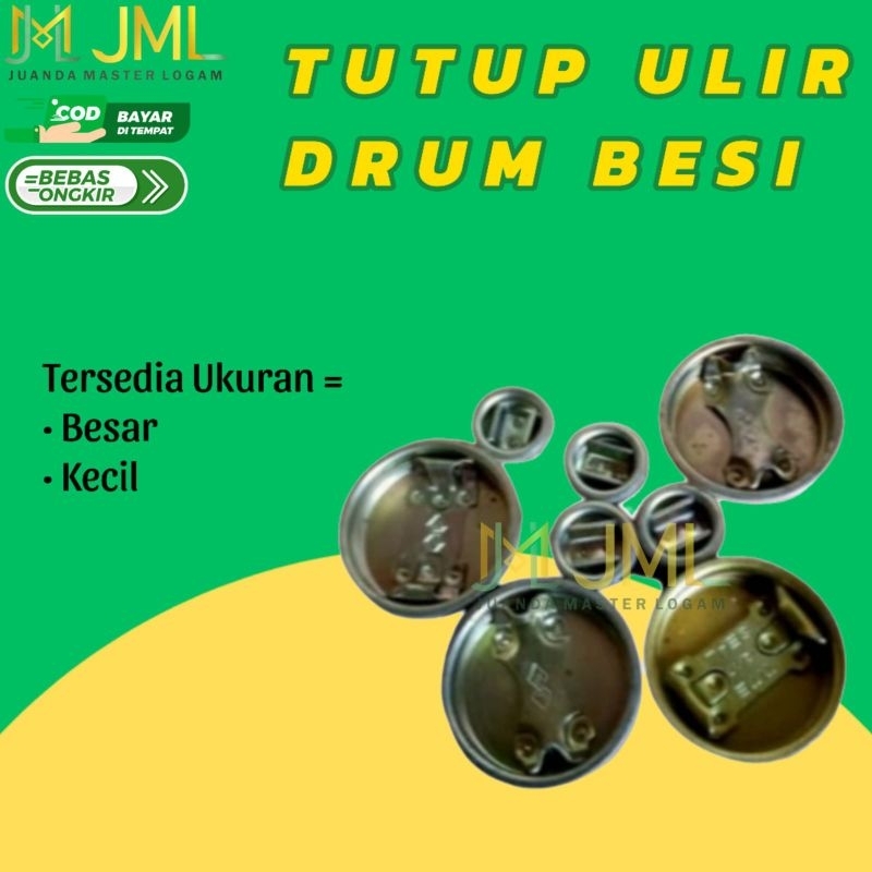 (ECER) TUTUP DRUM BESI / TUTUP ULIR DRUM BESI BEKAS LAYAK PAKAI BESAR DAN KECIL TERMURAH