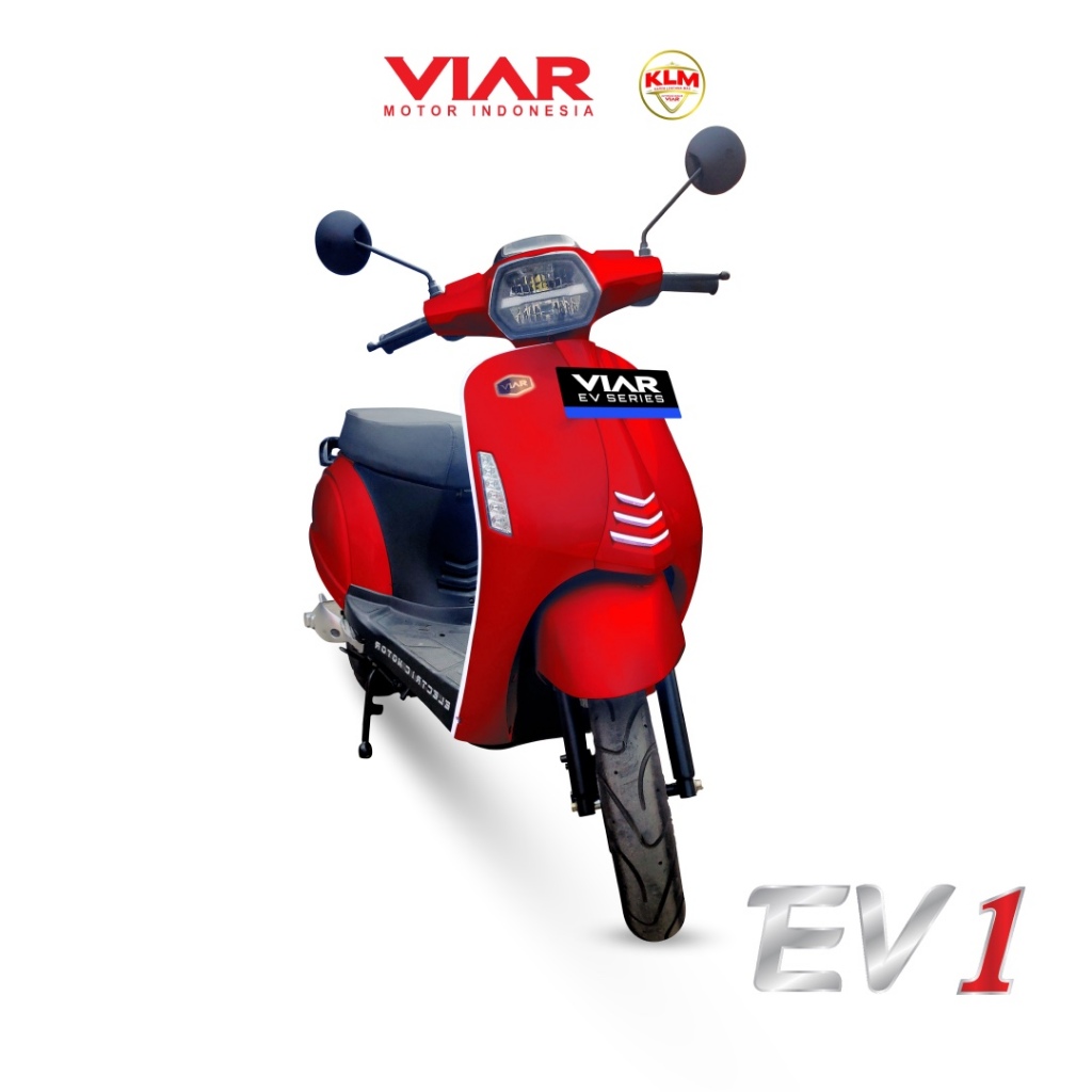 MOLIS MOTOR LISTRIK VIAR VIAR GRAB MEDAN MOLIS GRAB EV1 MERAH VESPA