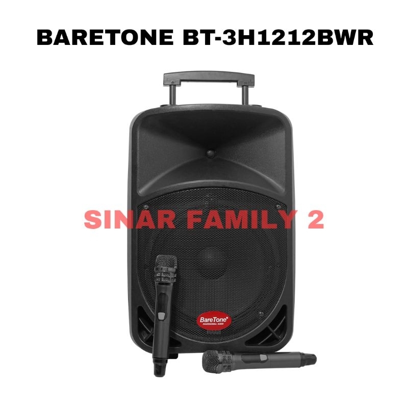 SPEAKER PORTABLE BARETONE BT-3H1212BWR (12 in)