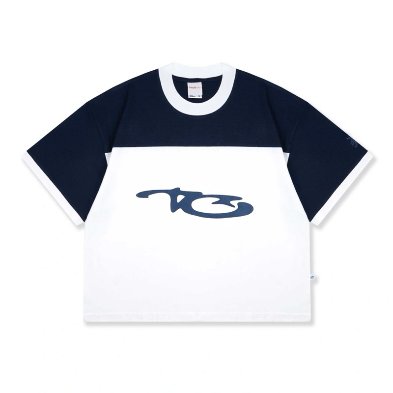 ( 100% ORIGINAL ) BOXY TEE TWO-TONE TELEPATI.CHE SIZE M