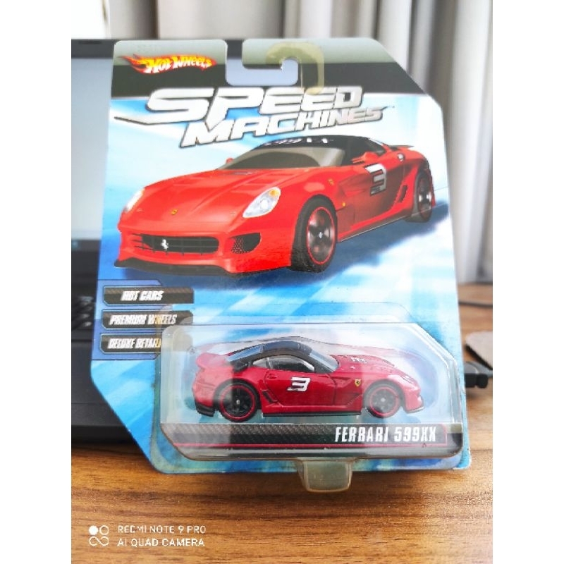 Hot Wheels speed machines Ferrari 599XX merah