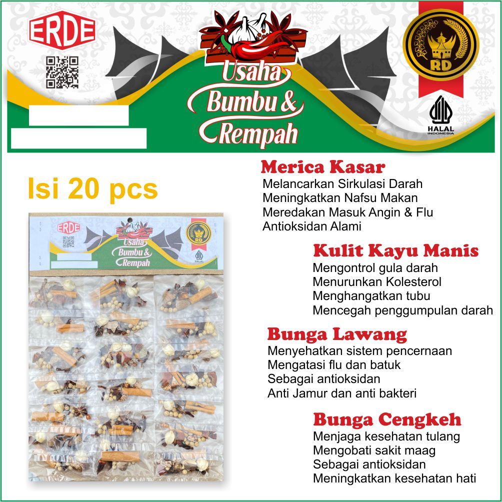 

Bumbu Sup Rempah Asli minangkabau isi 20pcs/ pack