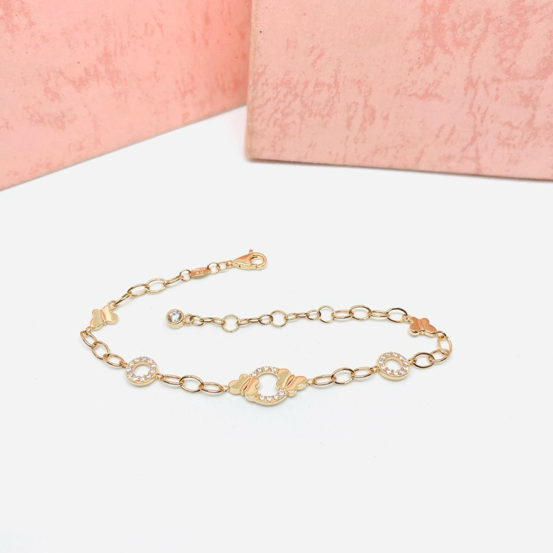 Gelang Emas kadar 300/6k muda kupu/kupu mp