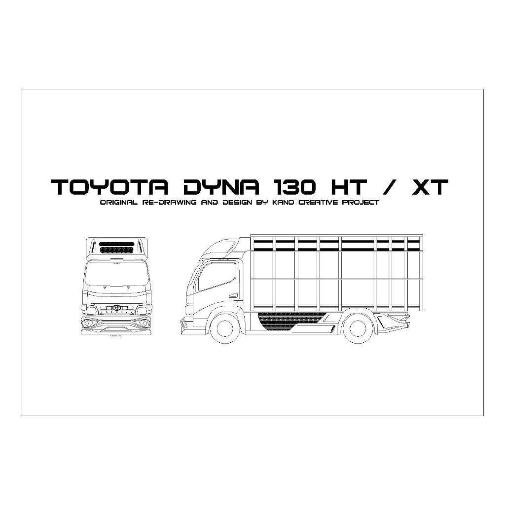 (READY - COD) POLA MINIATUR TRUCK TOYOTA DYNA 130 HT / XT - GAMBAR DETAIL