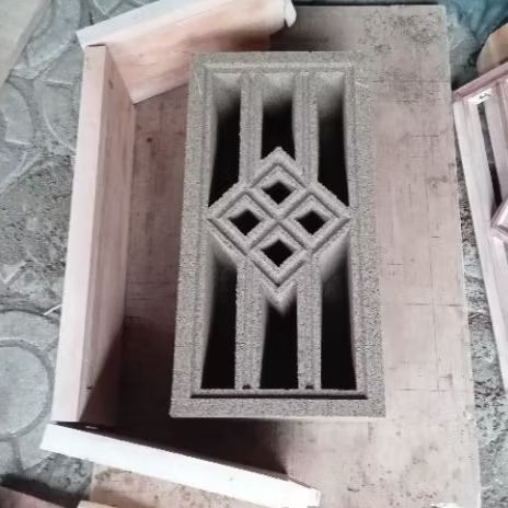 Cetakan Loster Tumbuk | Bahan Kayu | Motif Wajik