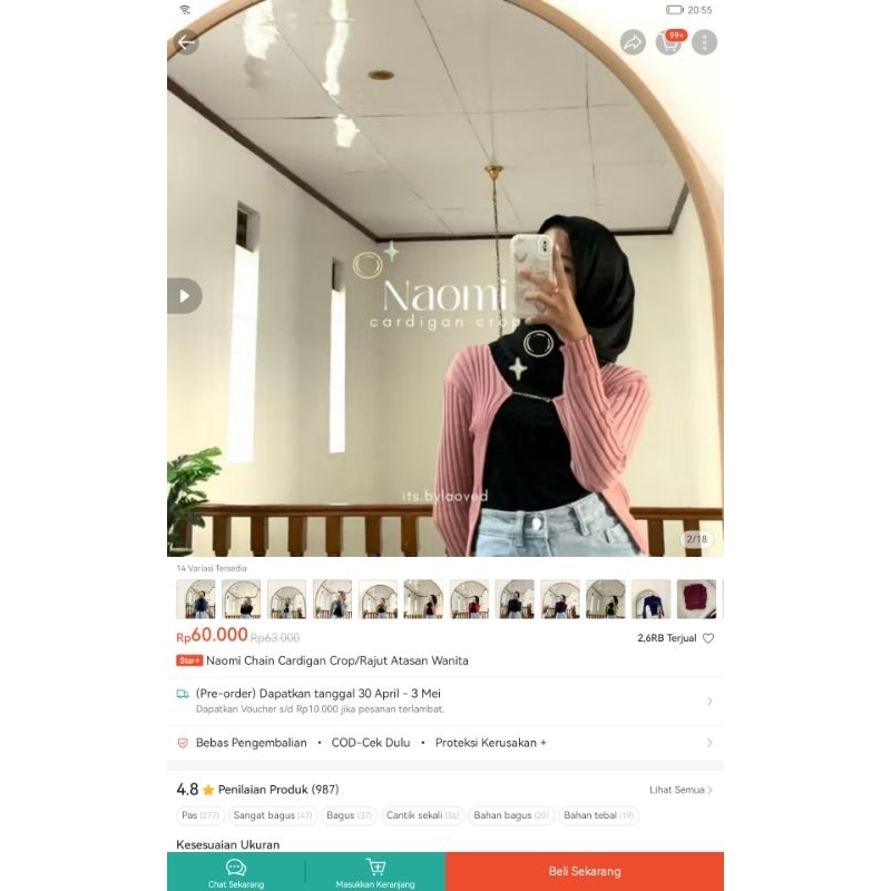 PRELOVED CARDIGAN CROP/RAJUT