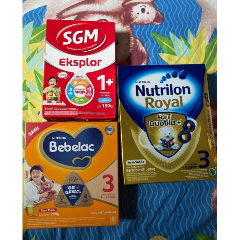 BISA SATUAN | Nutrilon Royal 3 vanila 400gr SGM explor 1+ 150gr Bebelac 3 200gr