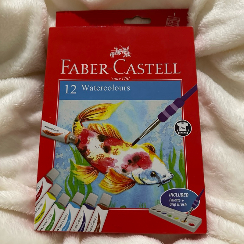 

[New] Faber Castell Watercolours 12 x 12ml set with Palette & Brush
