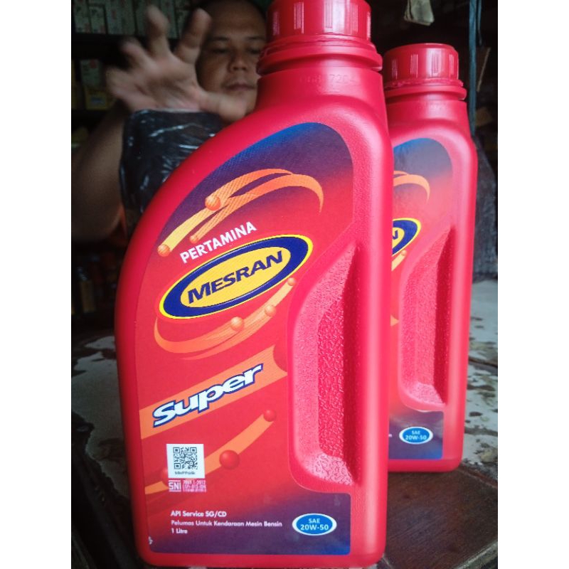 OLI MESIN PERTAMINA MESRAN SUPER SAE 20W-50 1 LITER ( 1 DUS)