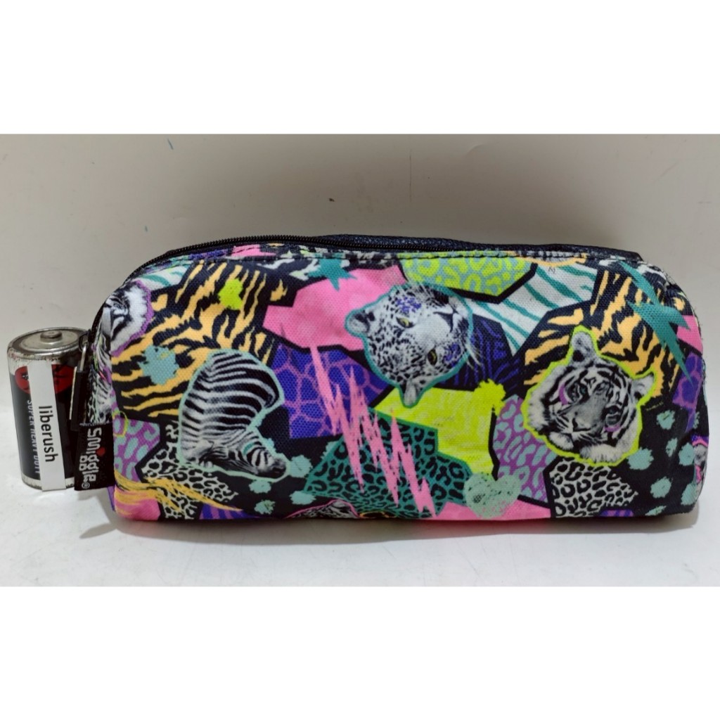 

smiggle pencil case twin zip tiger kotak pensil anak