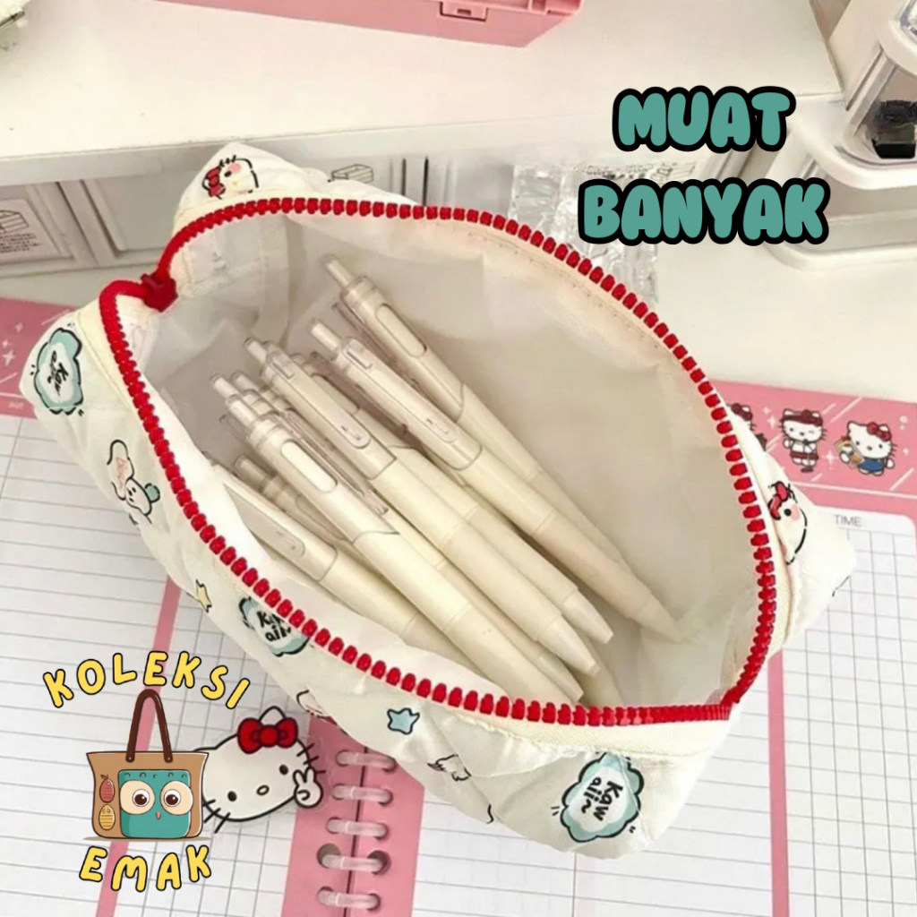 

Kotak Pensil Sekolah Hello Kitty Tempat Pensil Serbaguna Free Gantungan Kunci Sb-8