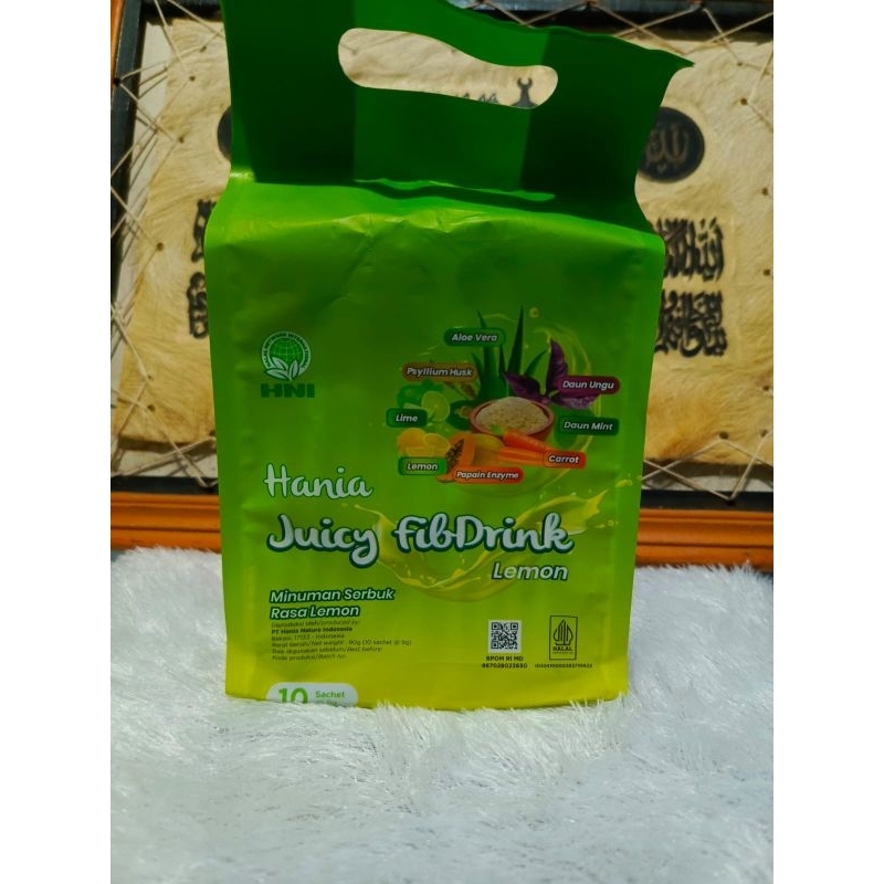 

Hania Juicy Fibdrink Lemon minuman kesehatan HNI HPAI