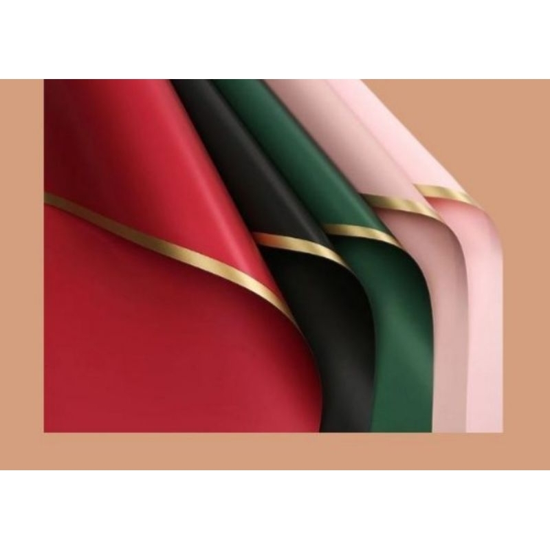 

Flower Wrapping Solid Gold Line Color (Luar List Gold Dalam Polos) Wajib Kardus