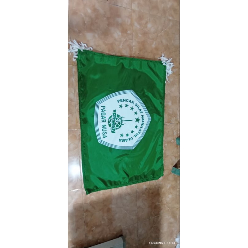 BENDERA PAGAR NUSA HIJAU logo besar, ukuran 60x90 bisa rikues tulisan nama