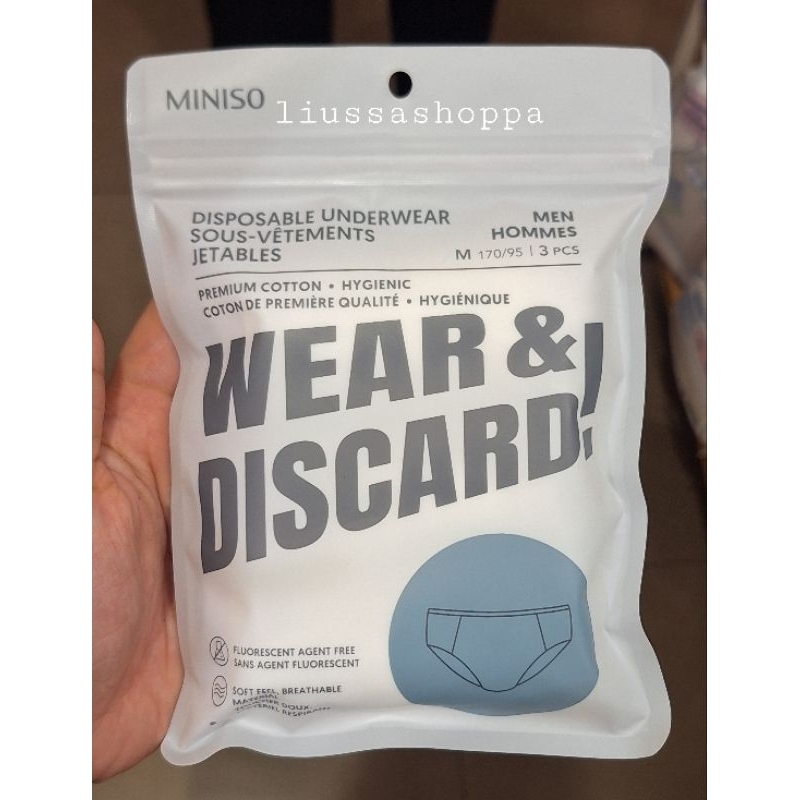 Celana Dalam Pria Miniso - Men's Disposable Underwear (3pcs)