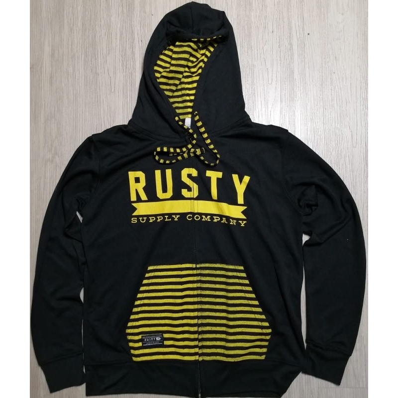 jaket Hoodie Zipper Rusty