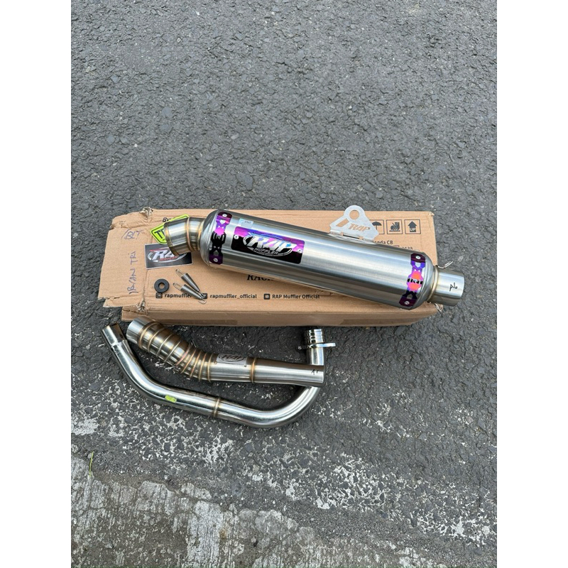 KNALPOT RACING RAP MUFFLER NALPOT KOMPETISI RAP MUFFLER STAINLES 304 MODEL TITANIUM PNP CB GL MP GL 