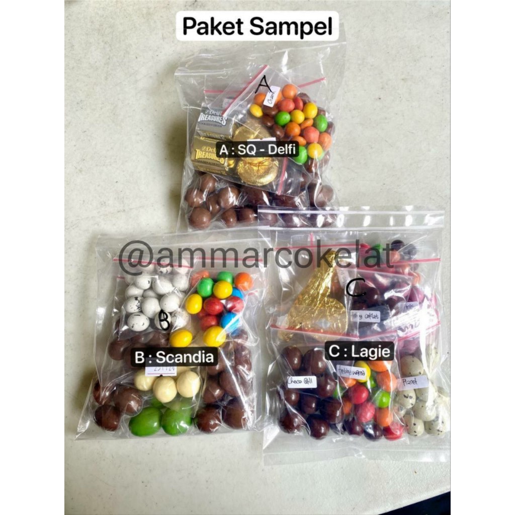 

Paket Tester/Paket Sampel Coklat (Aneka Produk Coklat Butir)