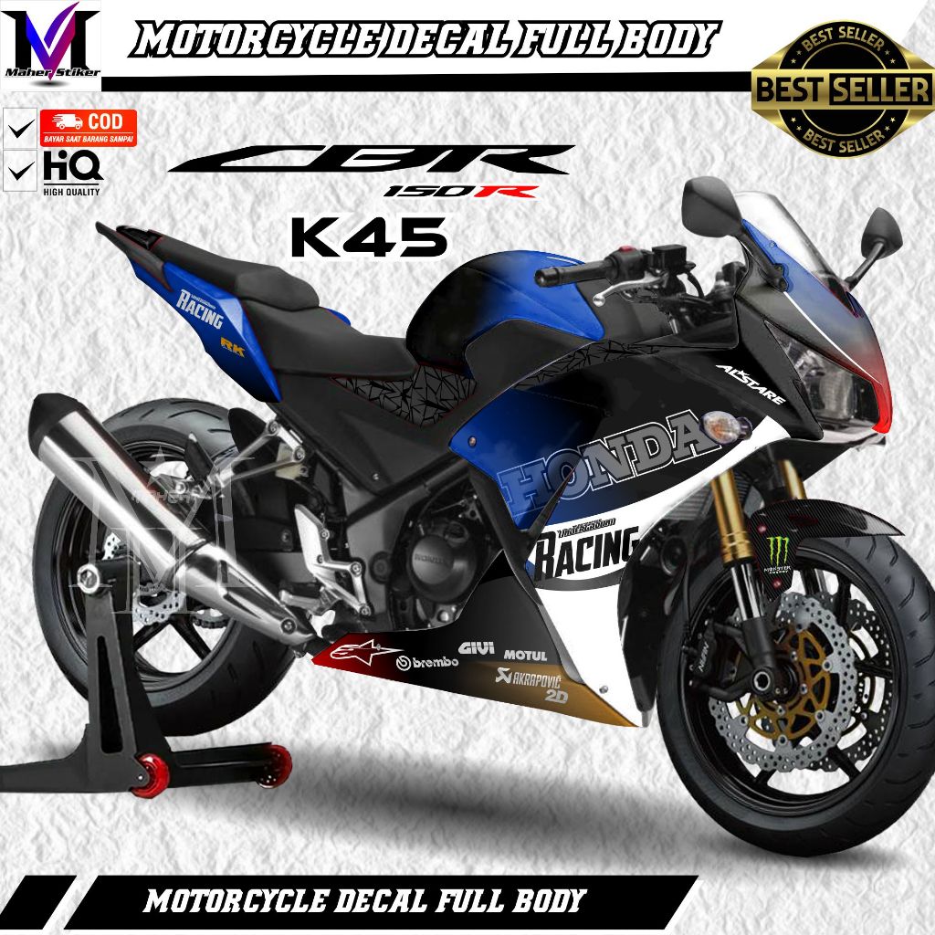 Decal CBR K45 Lokal Fullbody Variasi Underground Racing