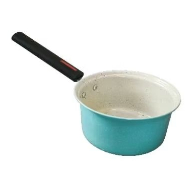 Panci susu enamel gagang panjang 18 cm panci masak mie Kitchenware