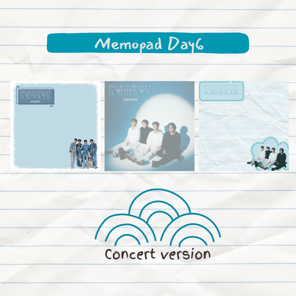 

Memopad / Memo Tulis 24 lbr Day6 - jakarta konser edition