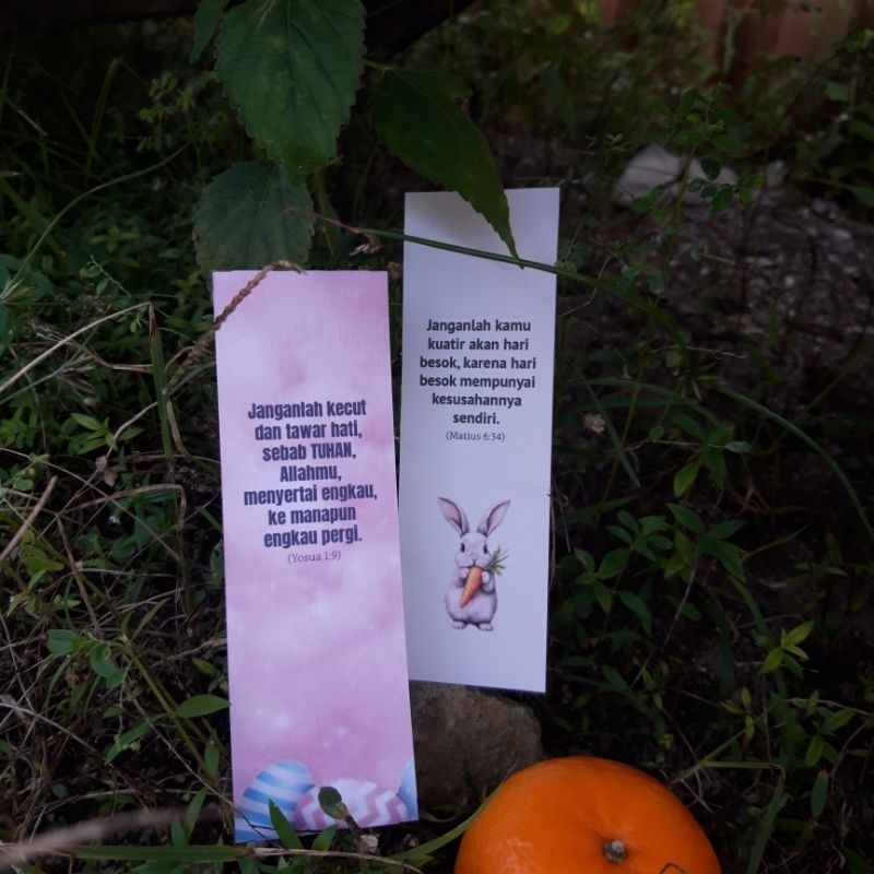 

Pembatas Alkitab Tema Paskah-Easter Bunny Bookmark Theme-Bible Bookmark