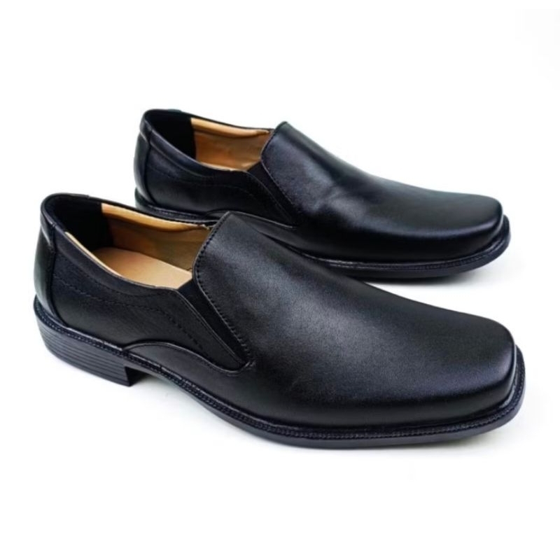 Sepatu pantofel kulit pria model polos Sepatu kantor kulit sapi asli