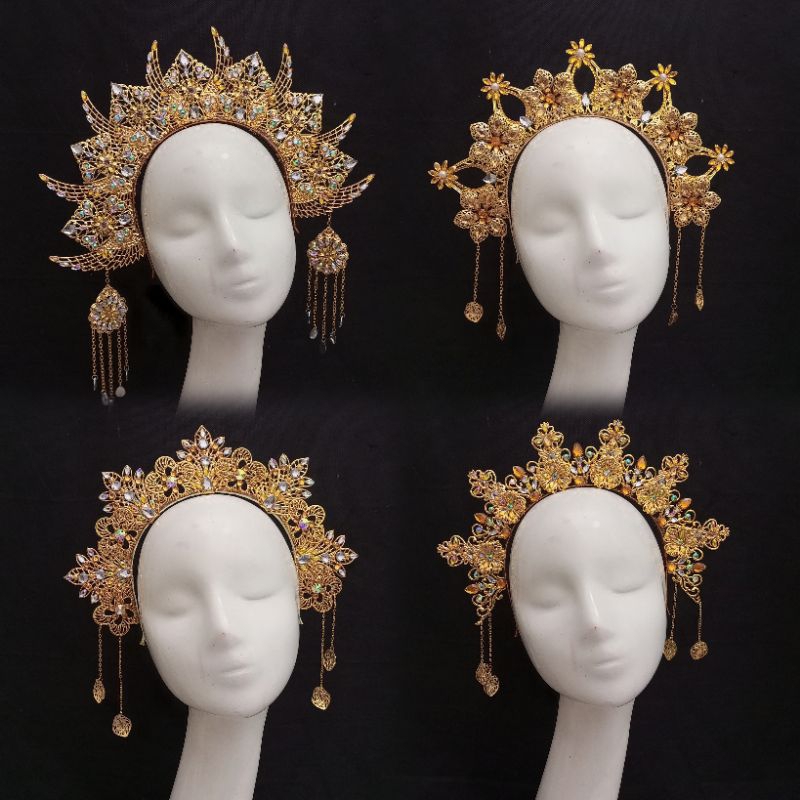 Headpiece Suntiang Modern Sunting Melayu Minang Viral Bando Hiasan Rambut Aksesoris Pengantin Fashio
