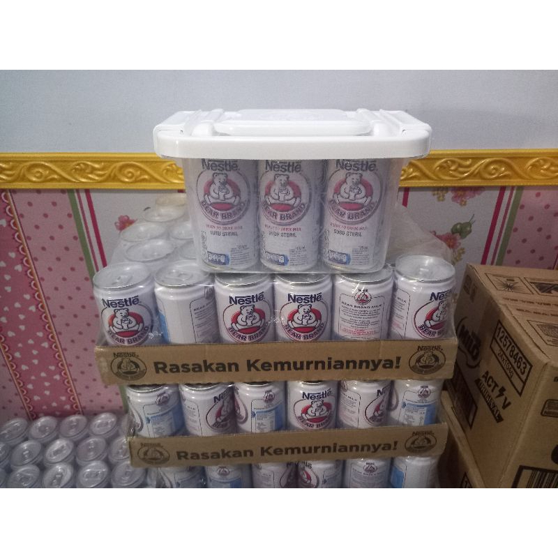 

Paket BEAR BRAND susu steril 189ml isi 6pcs FREE CONTAINER