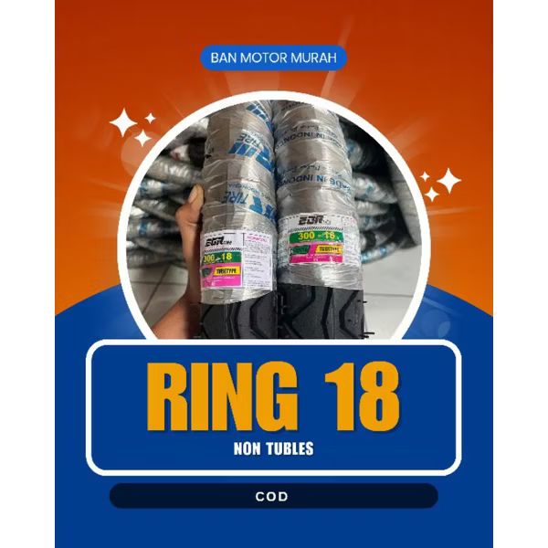 Ban motor ring 18. ukuran 300 - 18. cocok buat motor megapro. type non tubles.