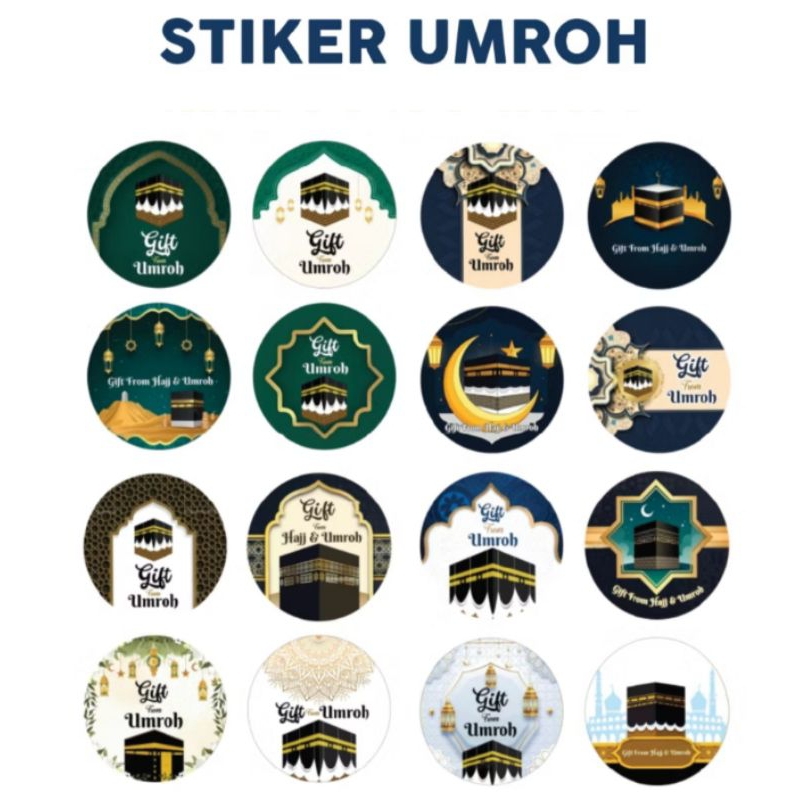 

(100 pcs) Stiker Umroh Bulat 2,5 cm, Gift from Umroh Sticker