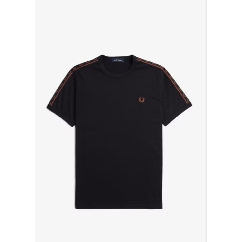 FRED PERRY ORIGINAL NEW TAPED RINGER BLACK