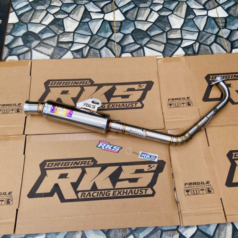Knalpot Salemba TITAN Ceklis Original RKS Racing Exhaust PNP Untuk Aerox N max New Vario 125 150 old