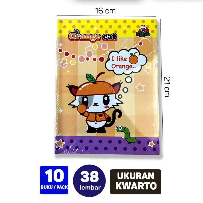 

Buku Tulis DODO 38 Lembar (1 Pack isi 10 Buku)