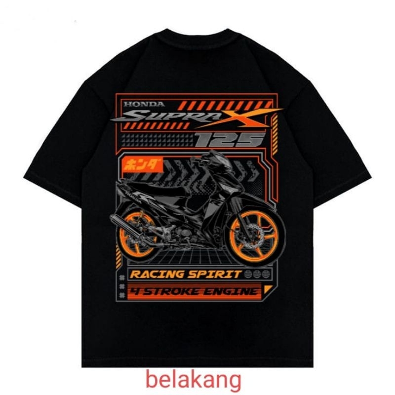 Kaos Motor Murah Supra X 125CC RACING SPIRIT
