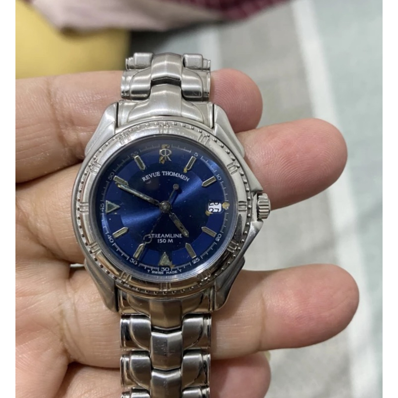 Jam tangan REVUE THOMMEN STREAMLINE dial biru
