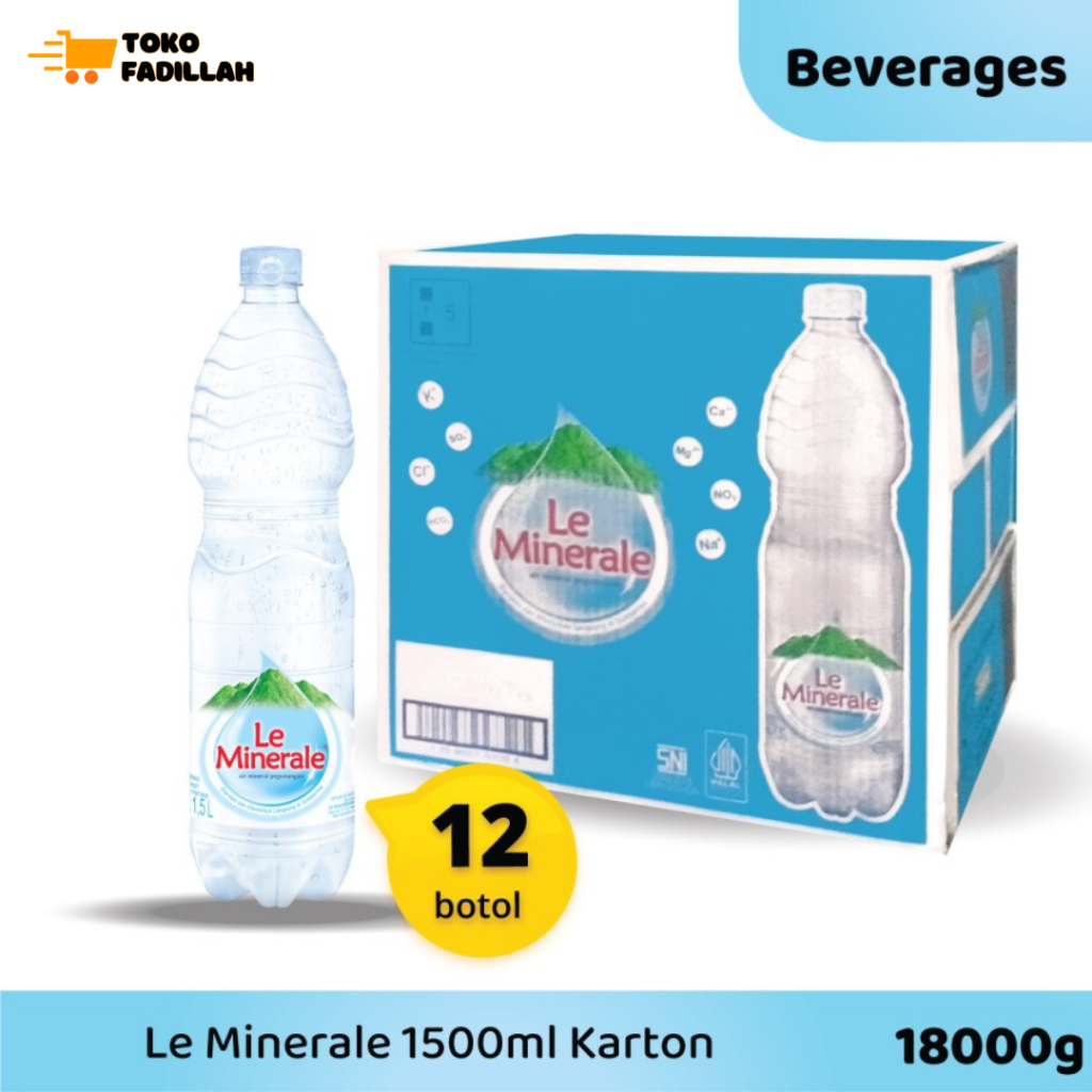 

Le Minerale Air Mineral 1500ml 1 Dus (isi 12 Botol)
