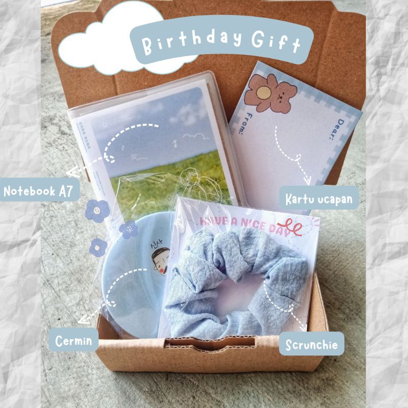 

[FREE STIKER] Paket Hemat Kado Ultah/ Hampers Kado/ Notebook Aesthetic by Meina.idco